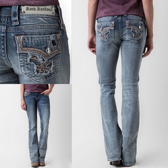 Rock Revival Jeans Rock Revival Jeans Low Rise Faux Flap Bootcut